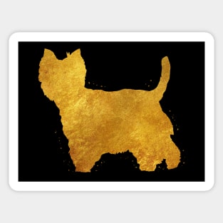 Westie golden art Sticker